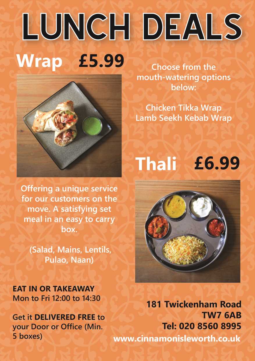 Specials Cinnamon Lounge